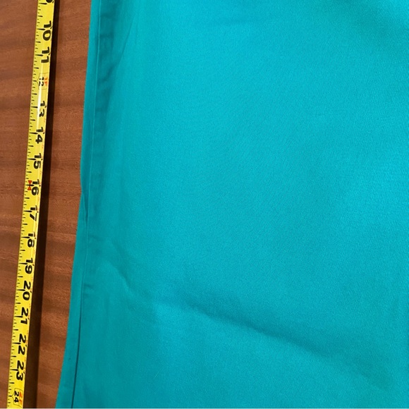 BOB MACKIE vintage turquoise pedal pushers/ capris. Cotton with touch of stretch - Picture 4 of 12